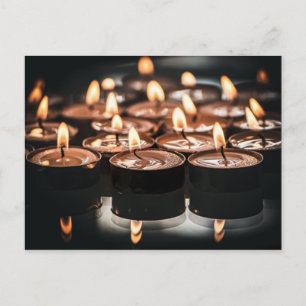 Christmas Tealight Candlelight Postcard