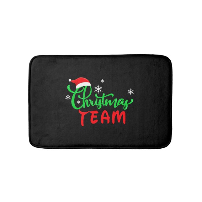 Christmas Team Funny Family Matching Gift Bath Mat (Front)