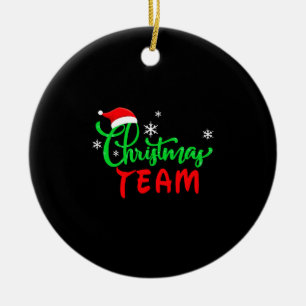 Christmas Team Funny Family Matching Gift Ceramic Tree Decoration