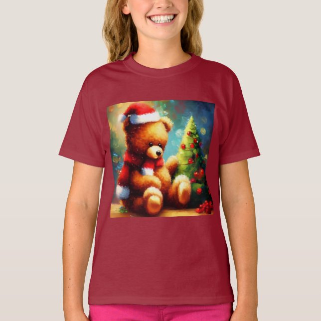 Christmas Teddy Bear 1 T-Shirt (Front)