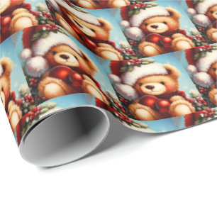 Christmas Teddy Bear 4 Wrapping Paper