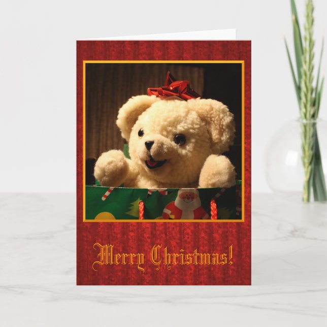 Christmas Teddy Bear Card (Front)