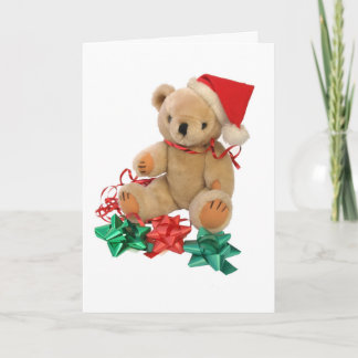 Christmas teddy bear - card