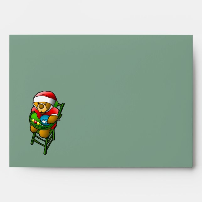 Christmas Teddy Bear Envelope (Front)