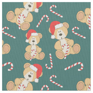 Christmas Teddy Bear Fabric