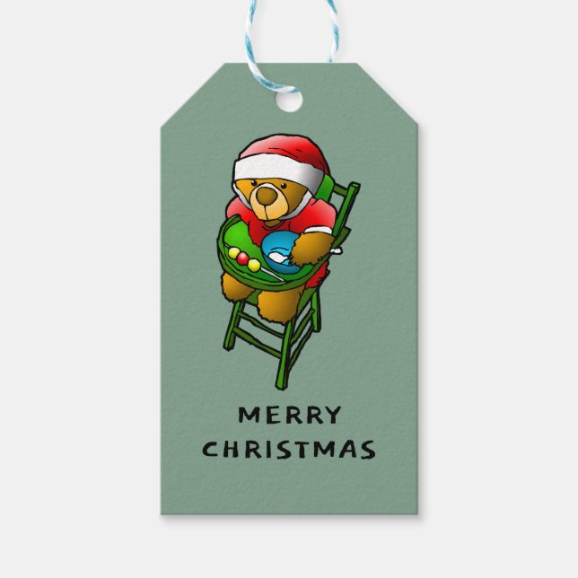 Christmas Teddy Bear Gift Tags (Front)