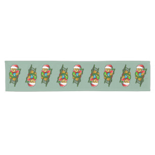 Christmas Teddy Bear Short Table Runner
