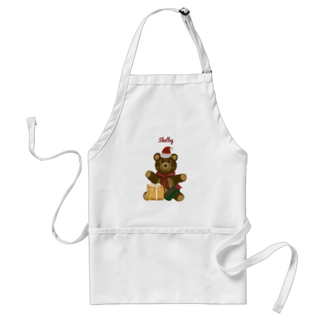 Christmas Teddy Bear Standard Apron (Front)