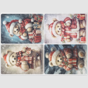 Christmas Teddy Bear  Tissue Paper