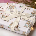Christmas Teddy Bears Wrapping Paper<br><div class="desc">"Add a touch of holiday magic to your presents with this Christmas Teddy Bears Wrapping Paper! Featuring adorable teddy bears holding wrapped Christmas gifts, dressed in festive hats and scarves, this heartwarming design captures the joy and excitement of the season. Perfect for children, baby’s first Christmas, or anyone who loves...</div>