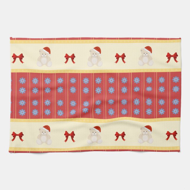 Christmas Teddy Kitchen Towel (Horizontal)