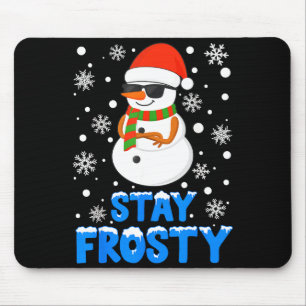 Christmas Tee Funny Frosty Xmas Cool Snowman Women Mouse Mat