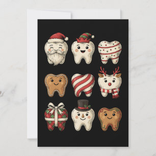 Christmas Teeth Dental Santa Gingerbread Dentist Invitation