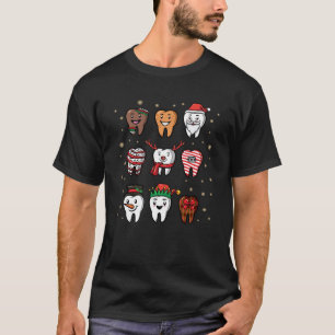 Christmas Teeth Dentist Dental Squad Assistant Hyg T-Shirt
