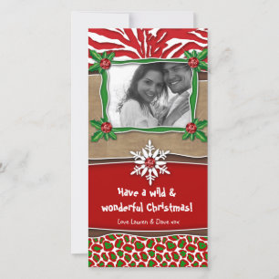 Christmas Template Snowflake Zebra Leopard