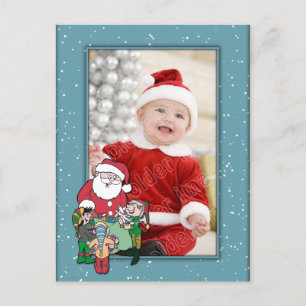 Christmas Template with Santa and Elf