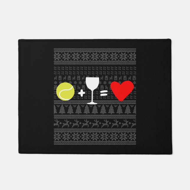 Christmas Tennis 16 Doormat (Front)