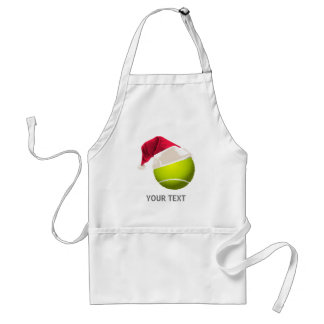 Christmas Tennis Ball Santa Hat Standard Apron