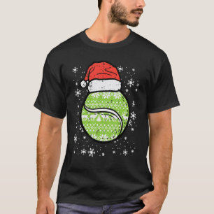 Christmas Tennis Ball Santa Xmas Sports Men Women T-Shirt