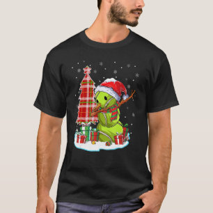Christmas Tennis Ball Snowman Dabbing Santa Hat Xm T-Shirt