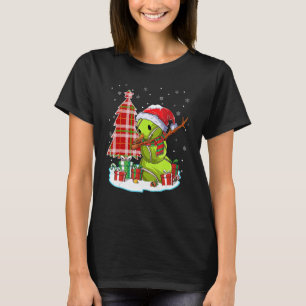Christmas Tennis Ball Snowman Dabbing Santa Hat Xm T-Shirt
