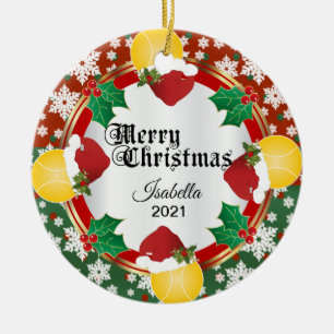 Christmas Tennis Design   DIY Name Ceramic Tree Decoration