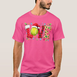 Christmas Tennis Funny Xmas Tennis Players Love Te T-Shirt