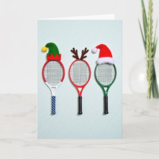 Christmas Tennis Rackets Card (Front)