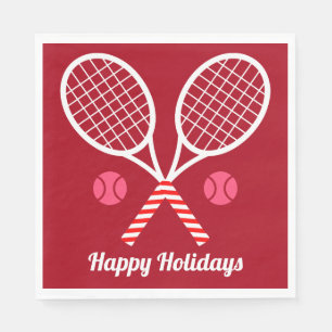 Christmas Tennis Rackets Napkin