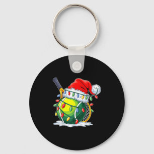 Christmas Tennis Santa Xmas Squad Tennis Lover Men Key Ring