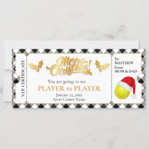 Christmas Tennis Ticket, Surprise Gift Voucher