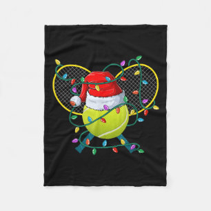 Christmas Tennis Xmas Santa Srts Hat Mens Womens K Fleece Blanket