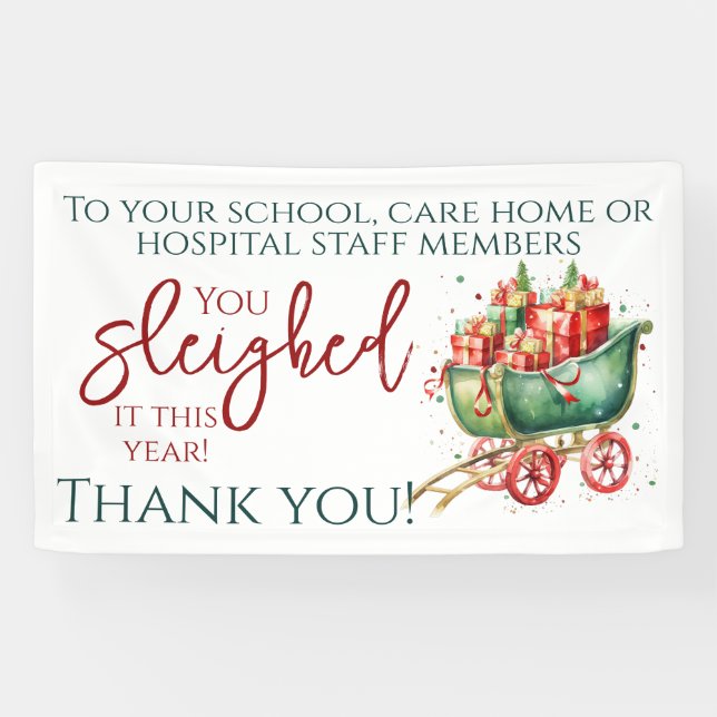 Christmas Thank You Appreciation Hospital School Banner (Horizontal)
