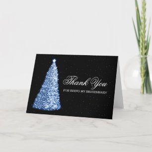 Christmas Thank You Bridesmaid Blue