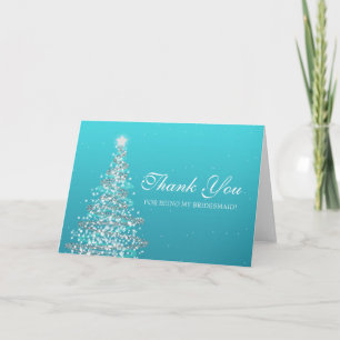 Christmas Thank You Bridesmaid Turquoise