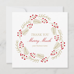 Christmas Thank You Business Card