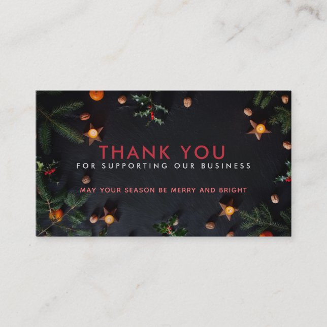 Christmas Thank you Business Cards (Front)