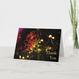 Christmas Thank You Card Bauble with Fairy Lights