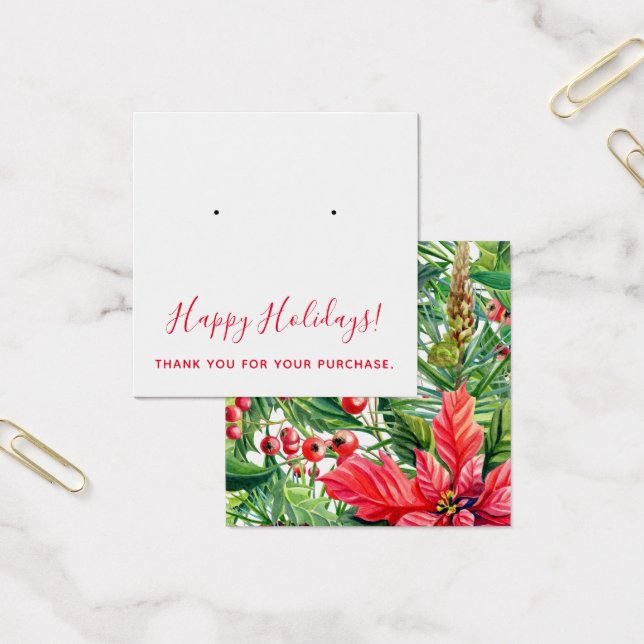 Christmas Thank You Earring Display Card (Office)