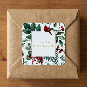 Christmas Thank you for your purchase Square Sticker