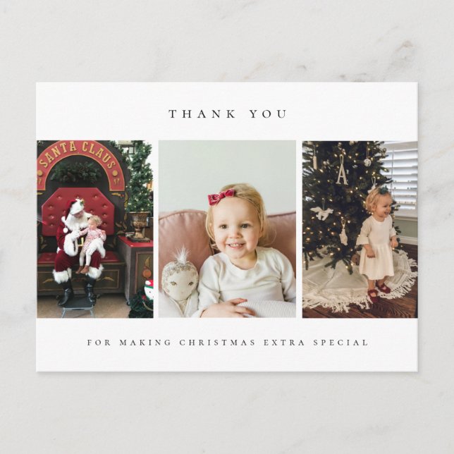 Christmas thank you photo post card (Front)