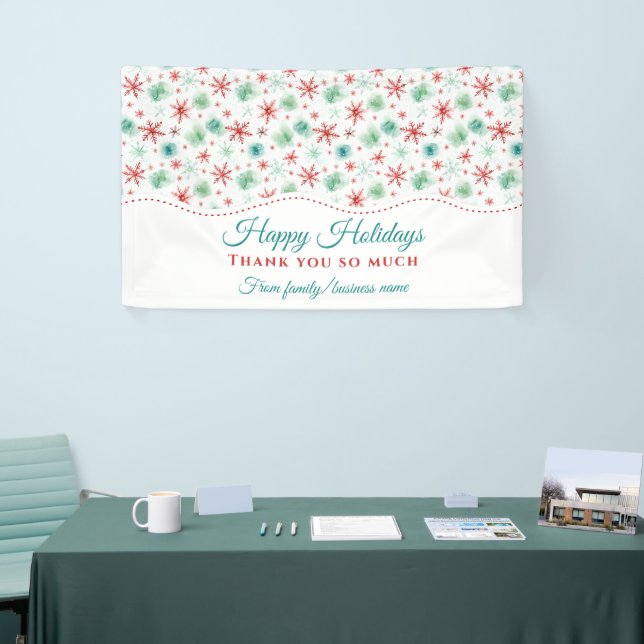 Christmas Thank You Snowflake Banner (Tradeshow)