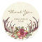 Christmas thank you sticker winter holly wedding