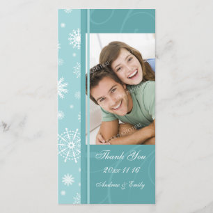 Christmas Thank You Wedding Photo Cards