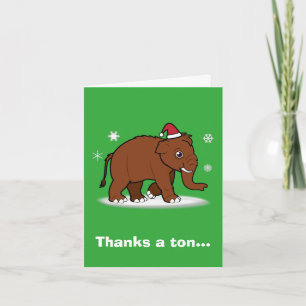 Christmas Thank You Woolly Mammoth Notes