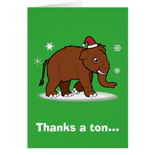 Christmas Thank You Woolly Mammoth Notes