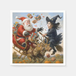 Christmas Thanksgiving and Halloween Holidays  Napkin