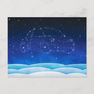 Christmas-The Beetle in the sky Holiday Postcard
