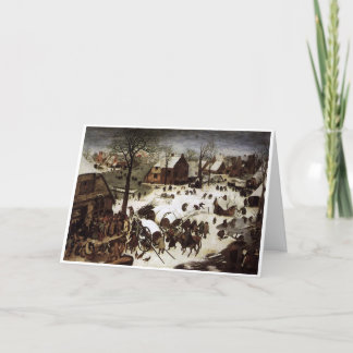 Christmas - The Census at Bethlehem (Brueger) Holiday Card