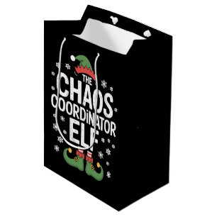 Christmas The Chaos Coordinator Elf Xmas Family  Medium Gift Bag
